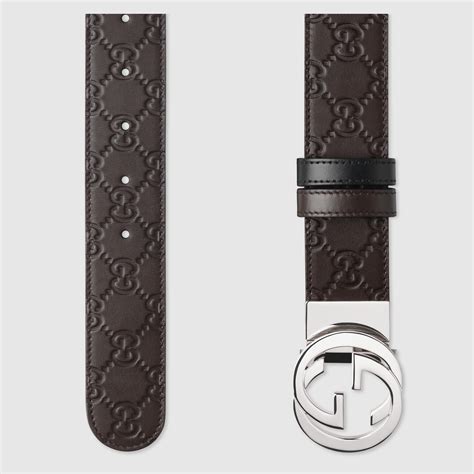 gucci black signature belt|reversible gucci signature belt.